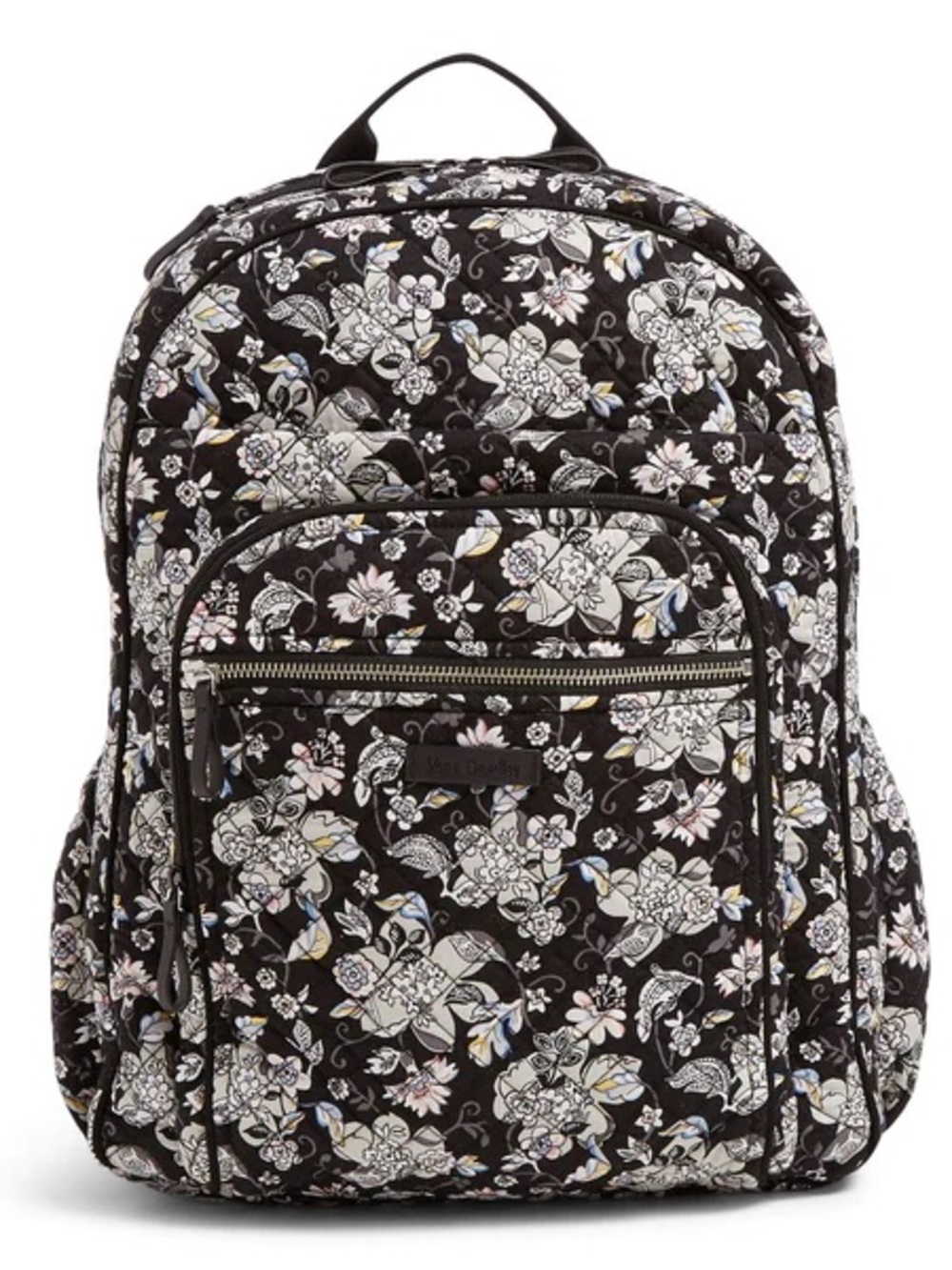 Vera Bradley Black Floral Quilted Backpack